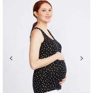 Motherhood Maternity Side Ruched Scoop Tank Top